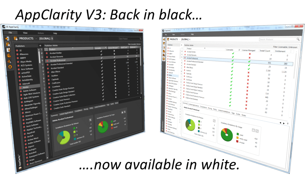 AppClarity in black or white console