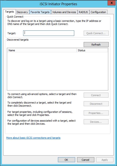 C - iSCSI Initiator Properties