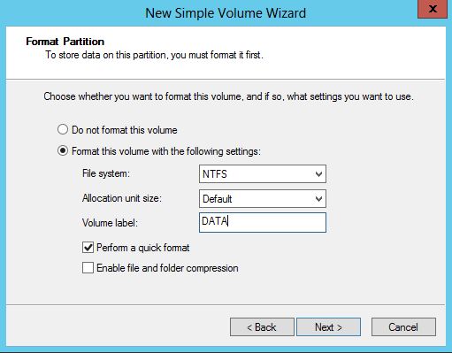 J - Format Partition