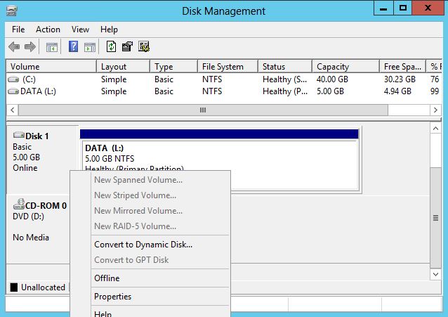 M - First Node Take Disk Offline