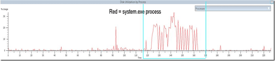 Client Disk Utilization by Process