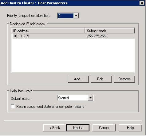 MF - Host Parameters