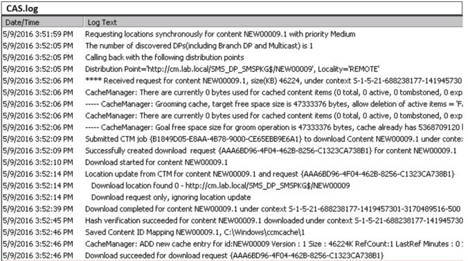 peer cache caslog2